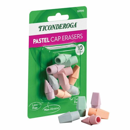 Ticonderoga Pastel Cap Eraser, 5Colors, 240PK X37010